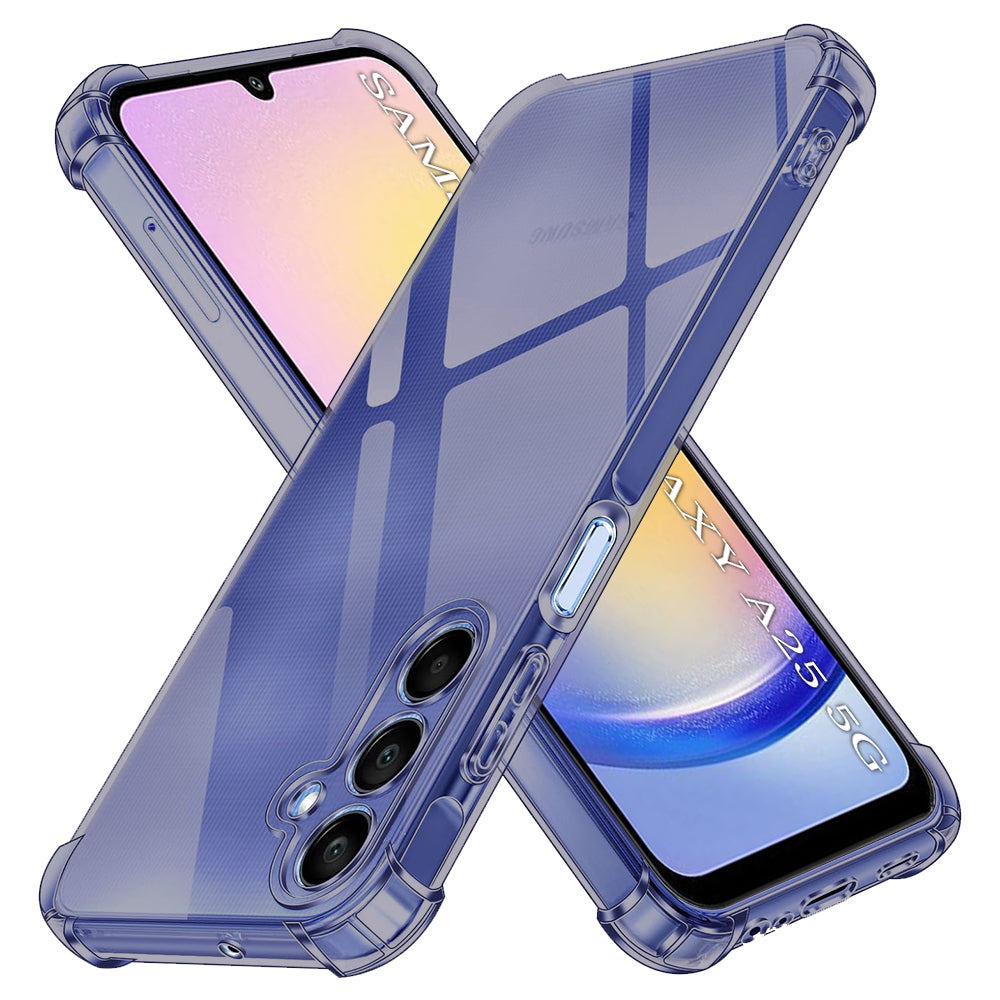 Husă transparentă Techsuit Shockproof Clear Silicone Galaxy A25 5G – Negru fumuriu – imagine 2