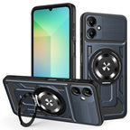 Husă Techsuit RuggedCam MagSafe cu stand Galaxy A06 – Albastru – imagine 1