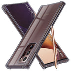 Husă transparentă Techsuit Shockproof Clear Silicone Galaxy Note 20 – Negru fumuriu – imagine 2