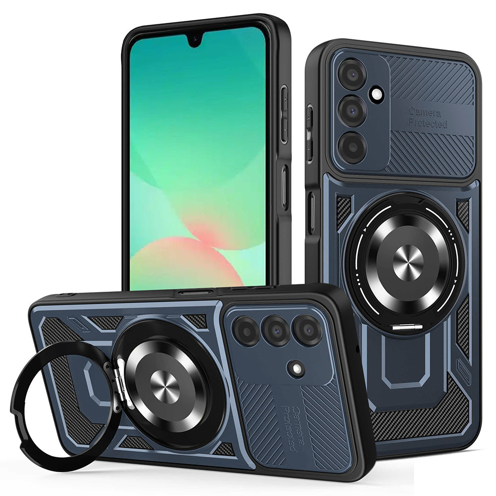 Husă Techsuit RuggedCam MagSafe cu stand Galaxy A26 5G – Albastru – imagine 2