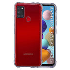 Husă transparentă Techsuit Shockproof Clear Silicone Galaxy A21s – Negru fumuriu – imagine 3
