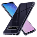 Husă transparentă Techsuit Shockproof Clear Silicone Galaxy S10 – Negru fumuriu – imagine 2