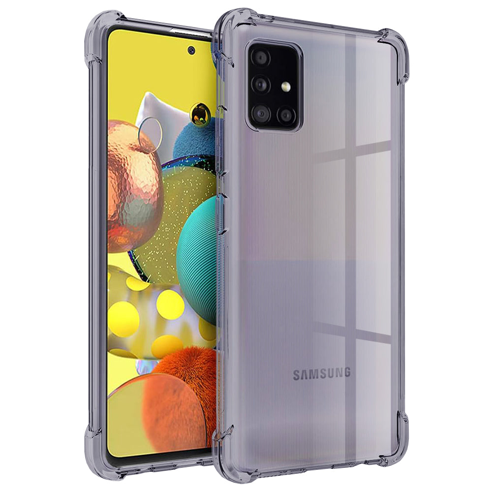 Husă transparentă Techsuit Shockproof Clear Silicone Galaxy A51 – Negru fumuriu – imagine 4