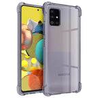 Husă transparentă Techsuit Shockproof Clear Silicone Galaxy A51 – Negru fumuriu – imagine 4