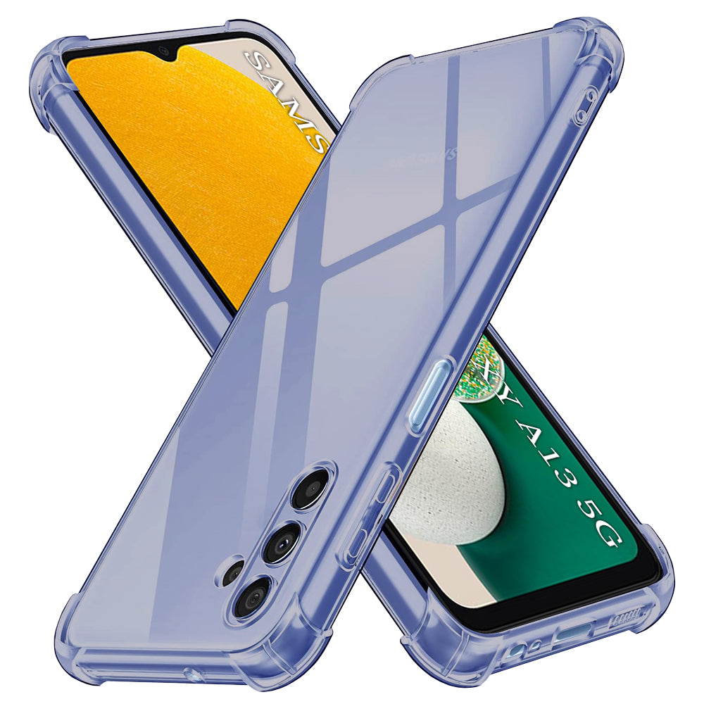 Husă transparentă Techsuit Shockproof Clear Silicone Galaxy A13 / A04s – Negru fumuriu – imagine 2