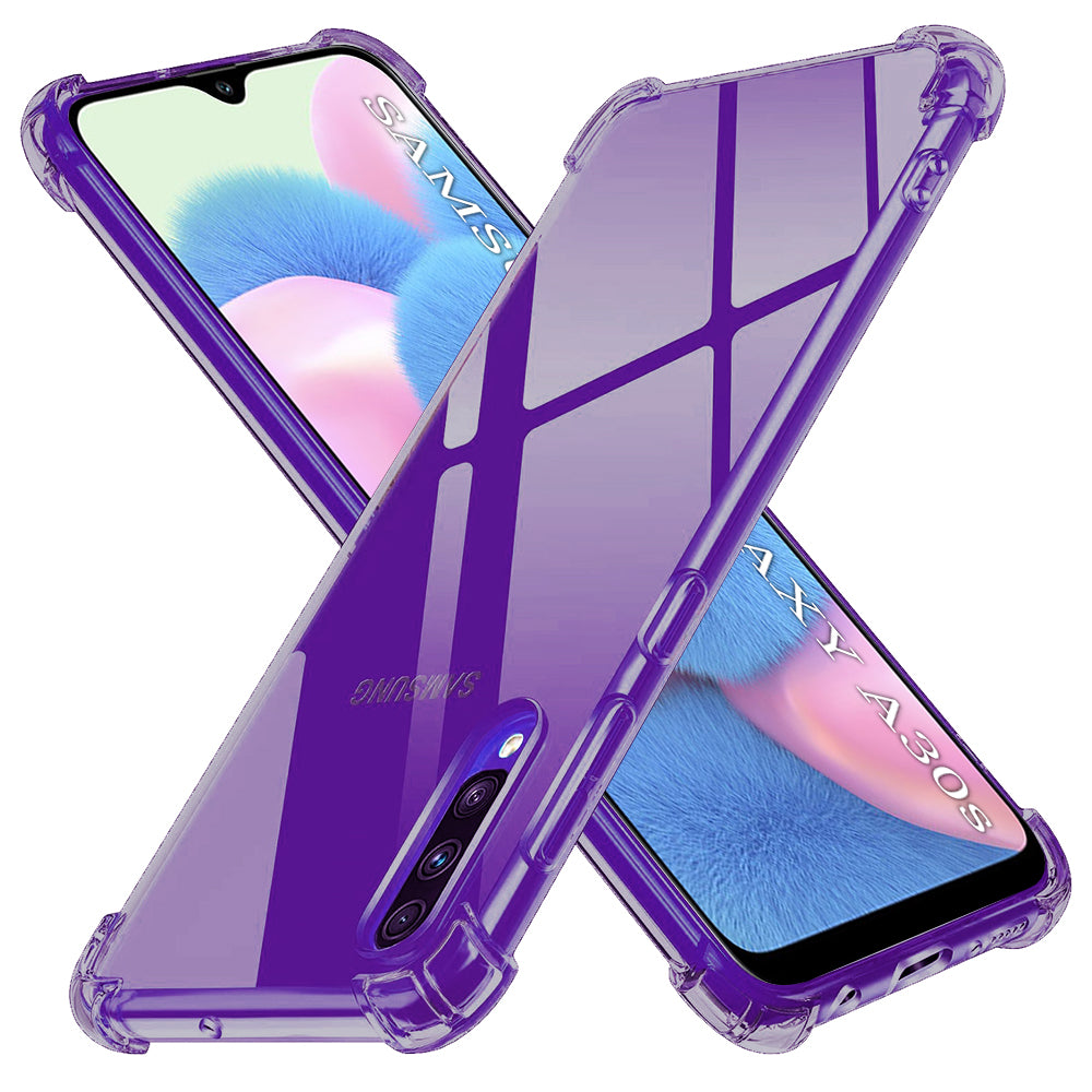 Husă transparentă Techsuit Shockproof Clear Silicone Galaxy A30s – Negru fumuriu – imagine 2