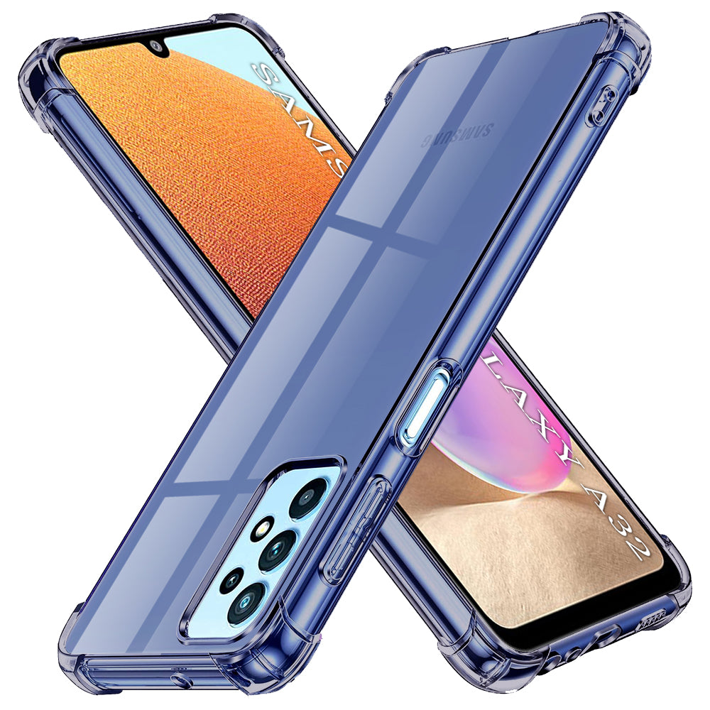 Husă transparentă Techsuit Shockproof Clear Silicone Galaxy A32 – Negru fumuriu – imagine 2
