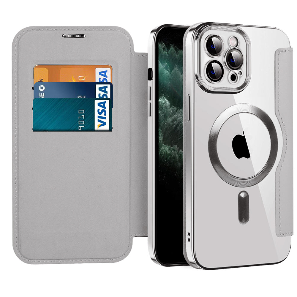 Husă flip Techsuit SmartMag Book iPhone 11 Pro Max – Gri – imagine 1