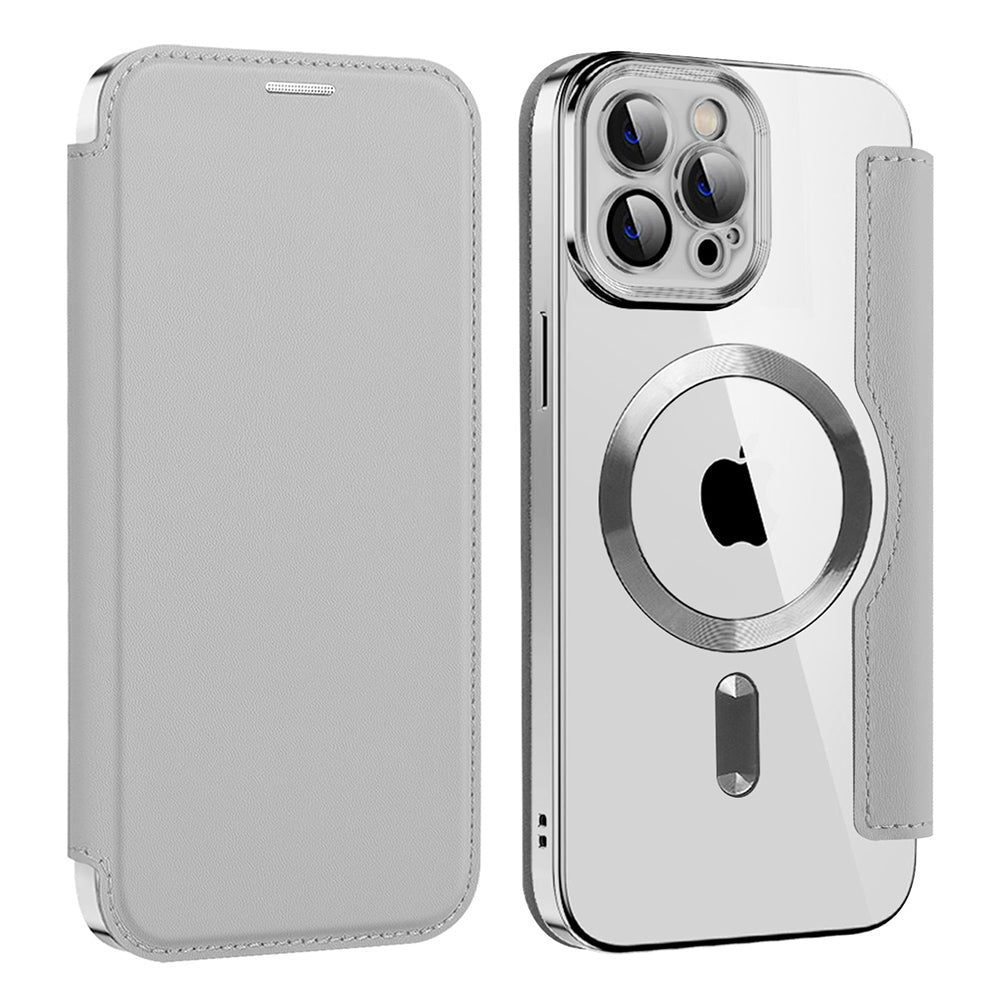 Husă flip Techsuit SmartMag Book iPhone 11 Pro Max – Gri – imagine 2