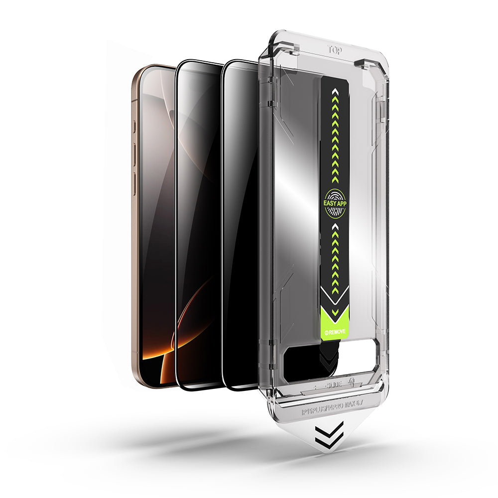 Folie sticlă Techsuit TitanGlass iPhone 13 / 13 Pro / 14 / 16e / 17e – Privacy (anti-spion) – imagine 7