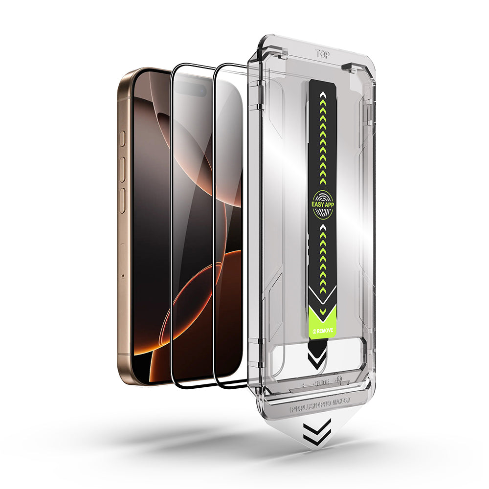 Folie sticlă Techsuit TitanGlass iPhone 15 Pro Max, 9H, 2 buc. – Clasică – imagine 1