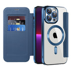 Husă flip Techsuit SmartMag Book iPhone 13 Pro – Albastru – imagine 11