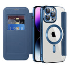 Husă flip Techsuit SmartMag Book iPhone 14 Pro Max – Albastru – imagine 9