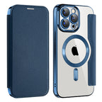 Husă flip Techsuit SmartMag Book iPhone 14 Pro Max – Albastru – imagine 10