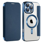 Husă flip Techsuit SmartMag Book iPhone 16 Pro Max – Albastru – imagine 2