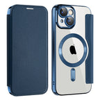Husă Techsuit SmartMag Book Case iPhone 15 Plus – Albastru – imagine 6