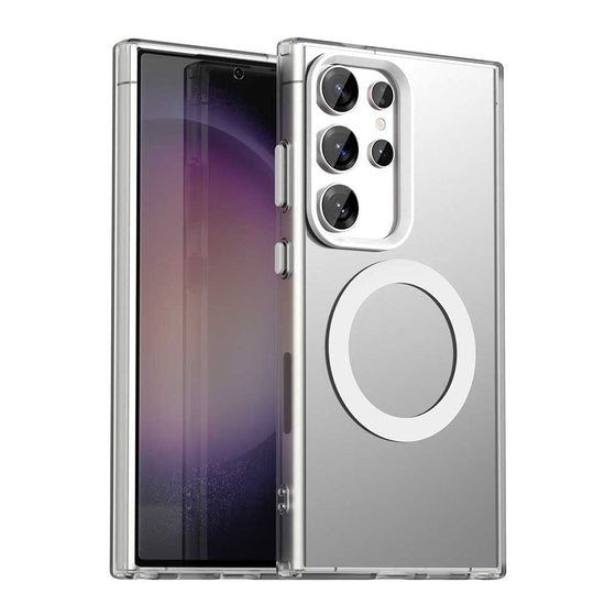 Husă Techsuit CandyCase MagSafe pentru Samsung Galaxy S23 Ultra – alb