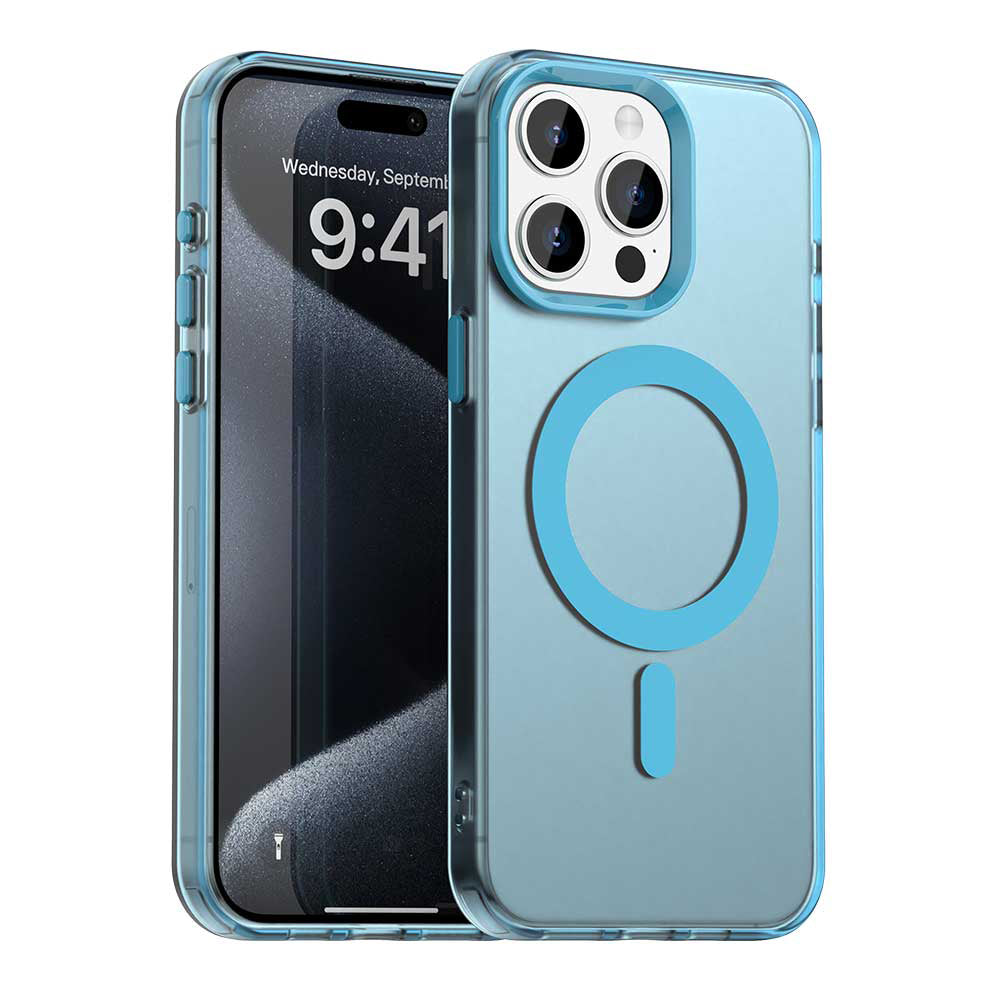 Husă Techsuit CandyCase MagSafe iPhone 15 Pro – Albastru – imagine 3