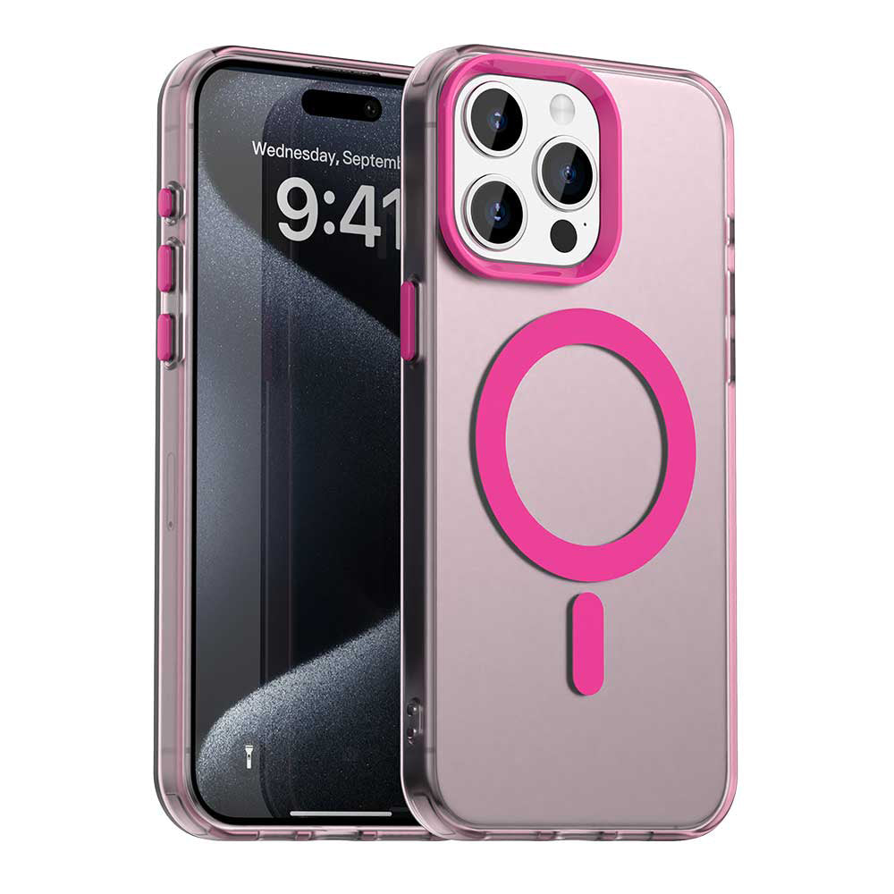 Husă Techsuit CandyCase MagSafe iPhone 15 Pro Max – Roz – imagine 4