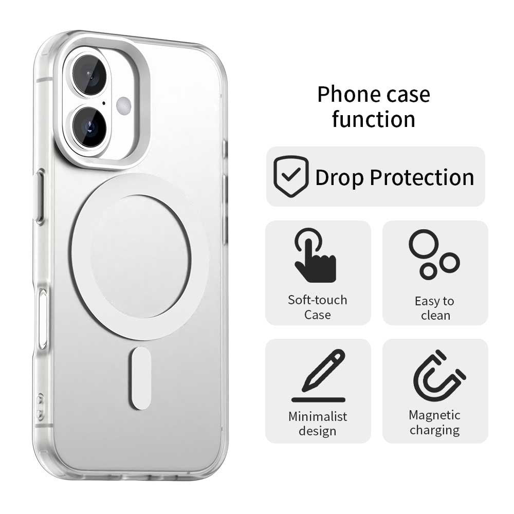 Husă iPhone 16 Plus Techsuit CandyCase MagSafe, alb – imagine 2
