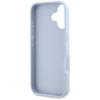 Husă Guess iPhone 16 Grained Big 4G Logo Small Classic Logo, albastru – imagine 4
