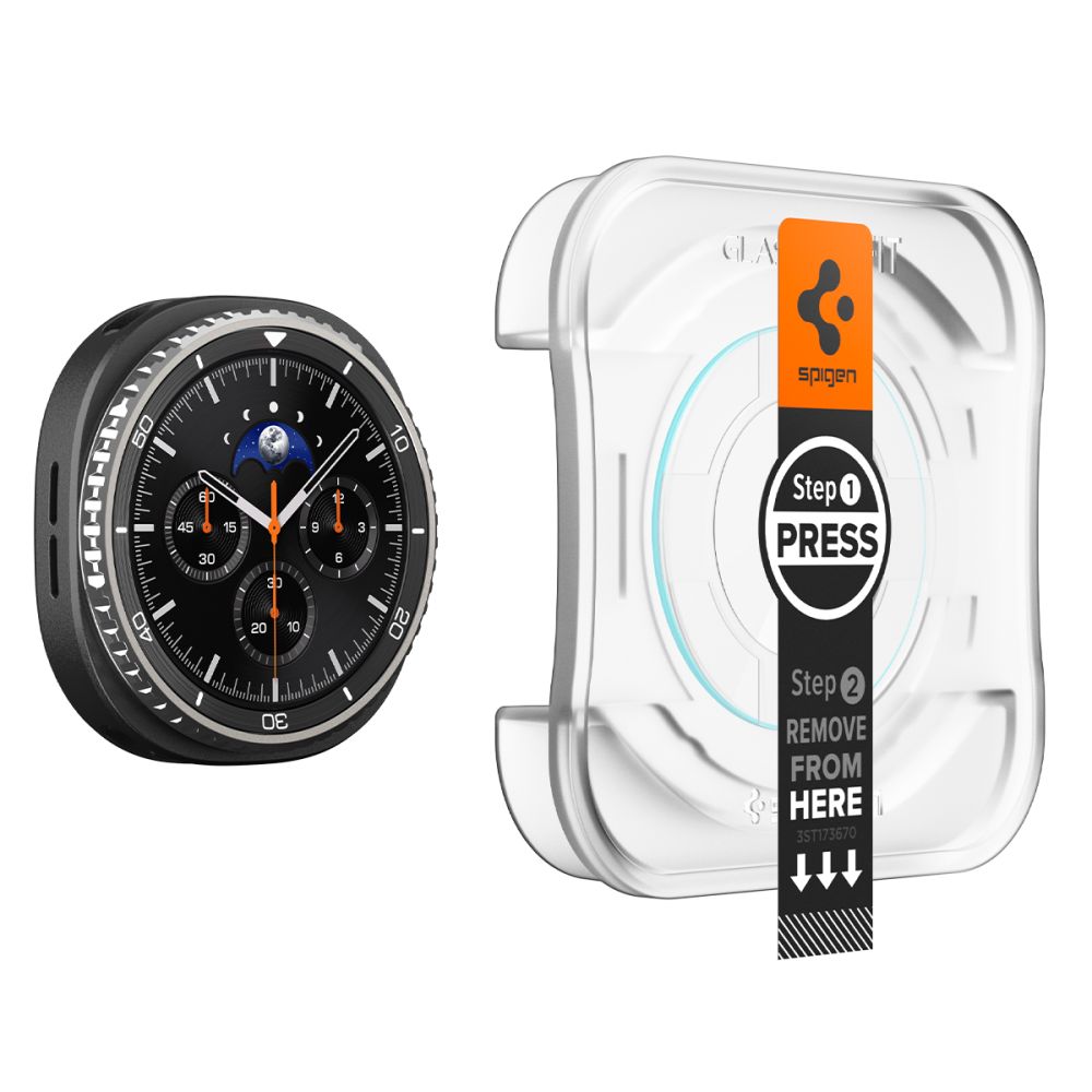Set 2 folii de sticlă Spigen Glas.tR EZ Fit Samsung Galaxy Watch8 Classic – imagine 3