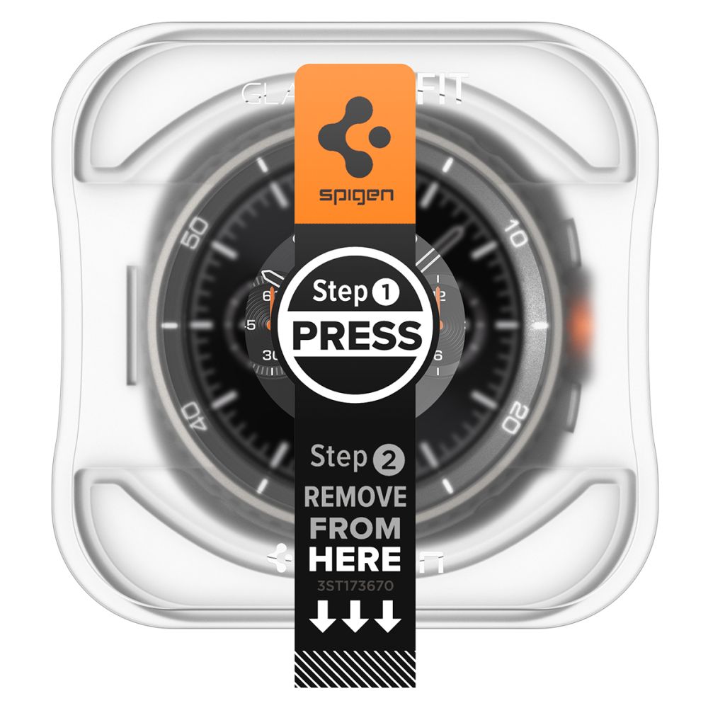 Set 2 folii de sticlă Spigen Glas.tR EZ Fit Samsung Galaxy Watch8 Classic – imagine 5