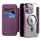 Husă flip Techsuit SmartMag Book iPhone 12 Pro Max – Mov – imagine 11