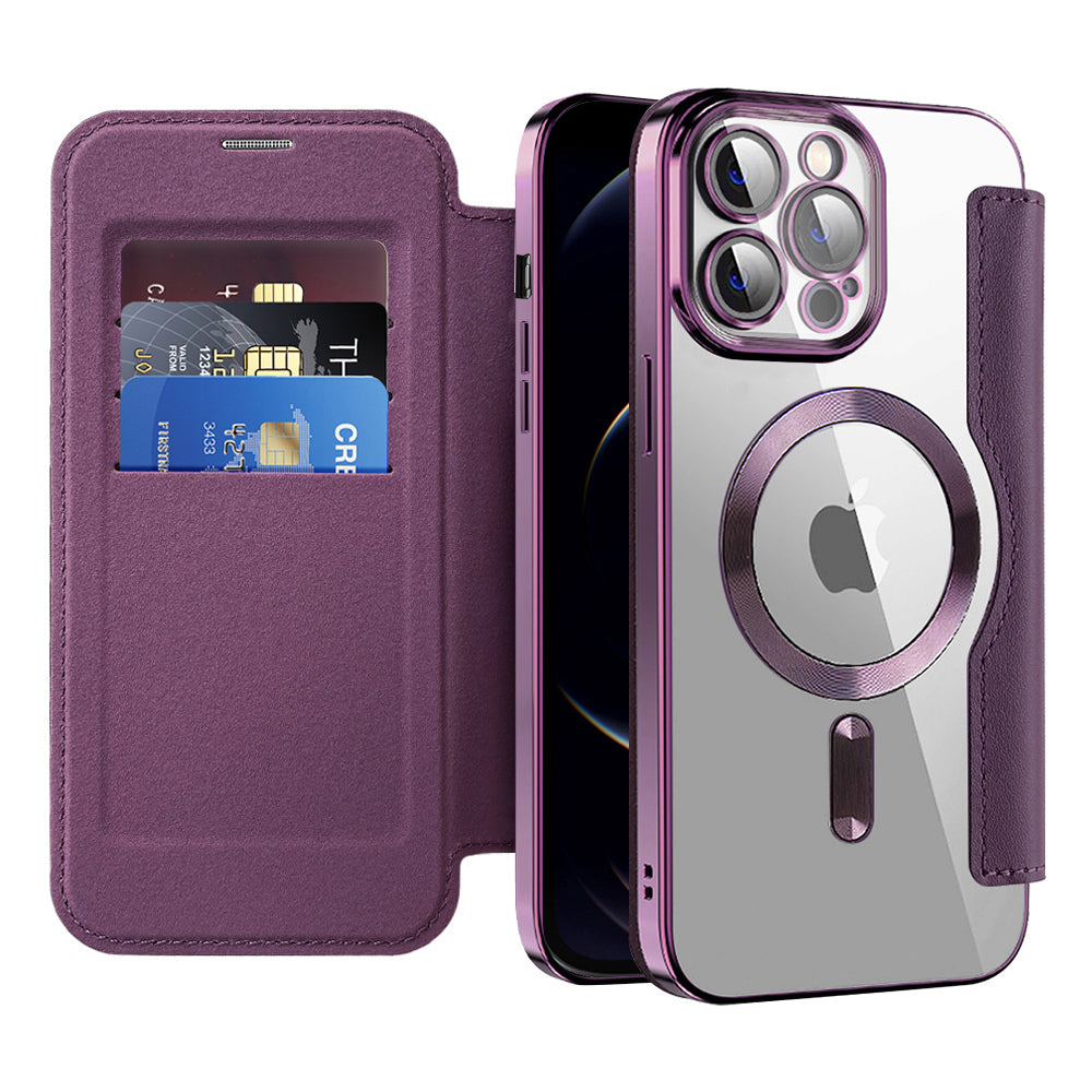 Husă flip Techsuit SmartMag Book iPhone 12 Pro Max – Mov – imagine 11