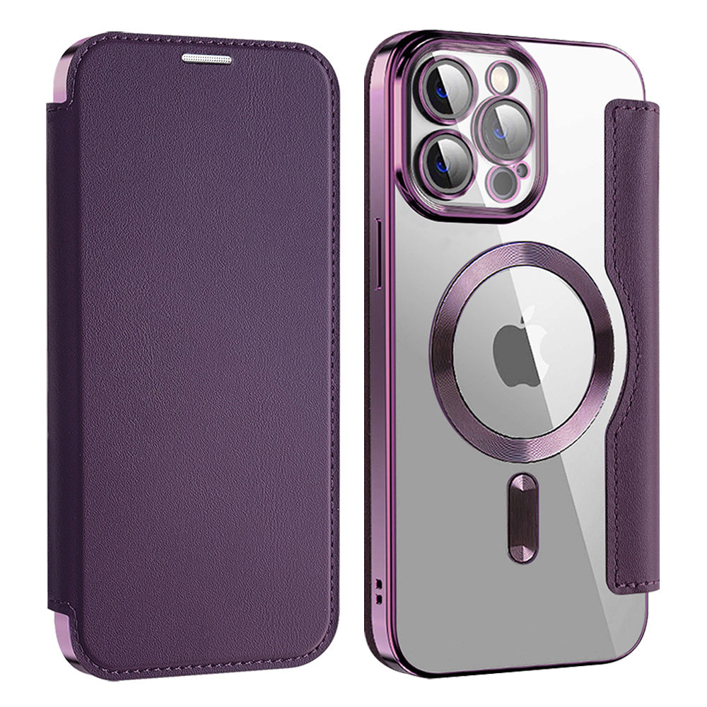 Husă Techsuit SmartMag Book Case iPhone 15 Pro – Mov – imagine 14