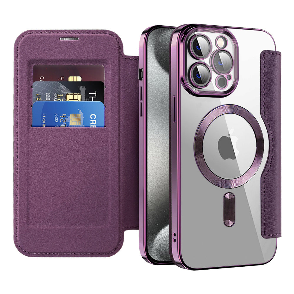 Husă Techsuit SmartMag Book Case iPhone 15 Pro – Mov – imagine 13