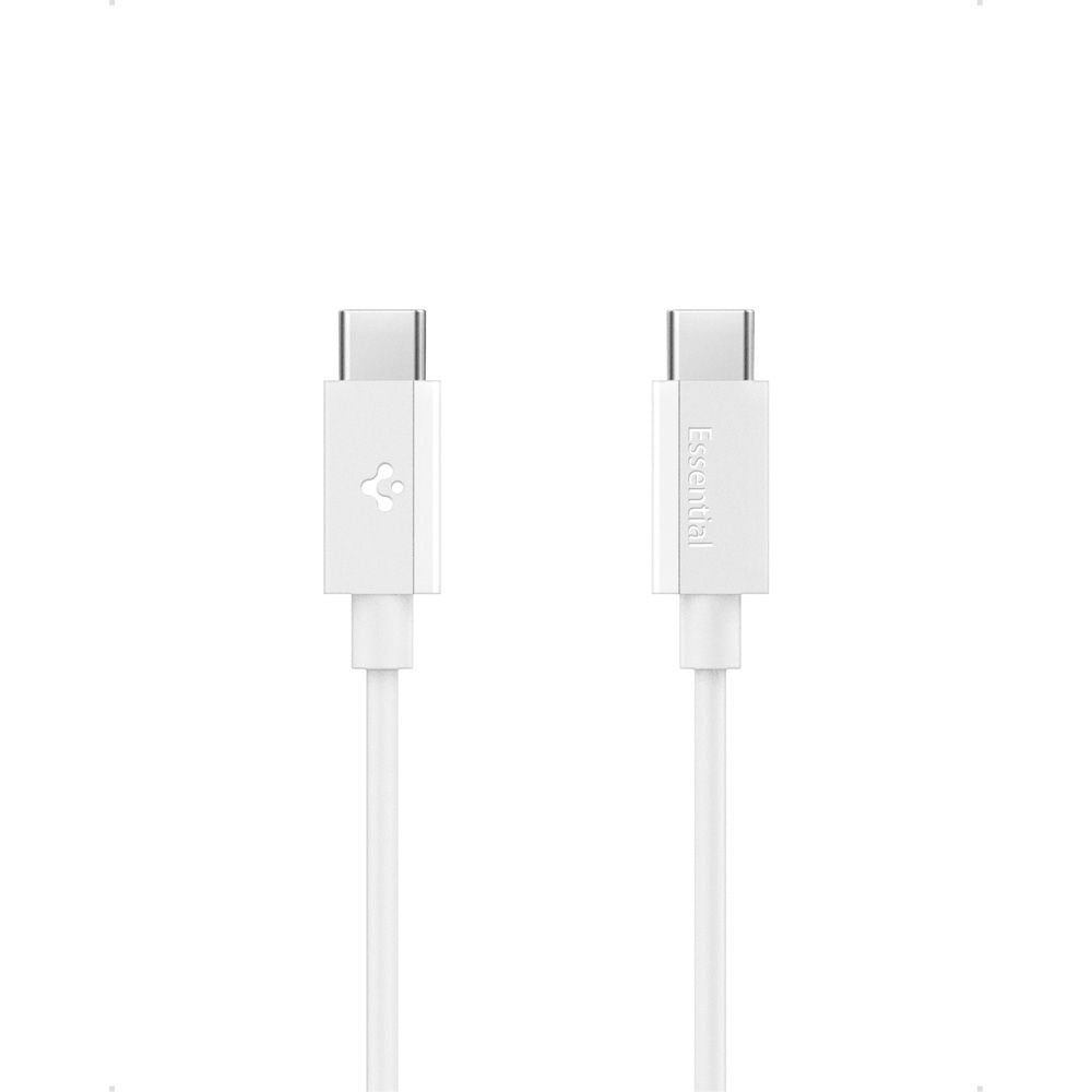 Cablu Spigen Essential EB6010CC USB-C la USB-C 60W, 1 m – Alb – imagine 6
