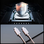 Cablu Spigen Essential EB6020CC USB-C la USB-C 2 m – Alb – imagine 11
