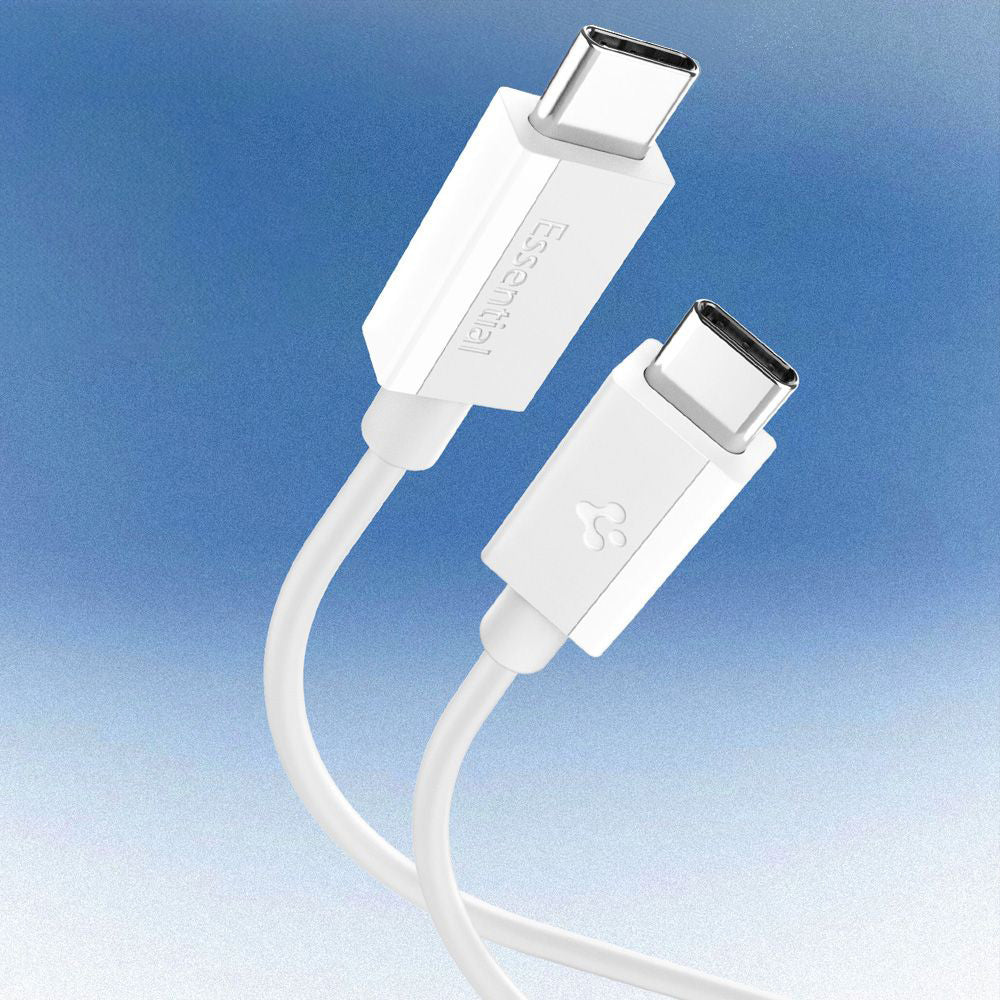 Cablu Spigen Essential EB6020CC USB-C la USB-C 2 m – Alb – imagine 10