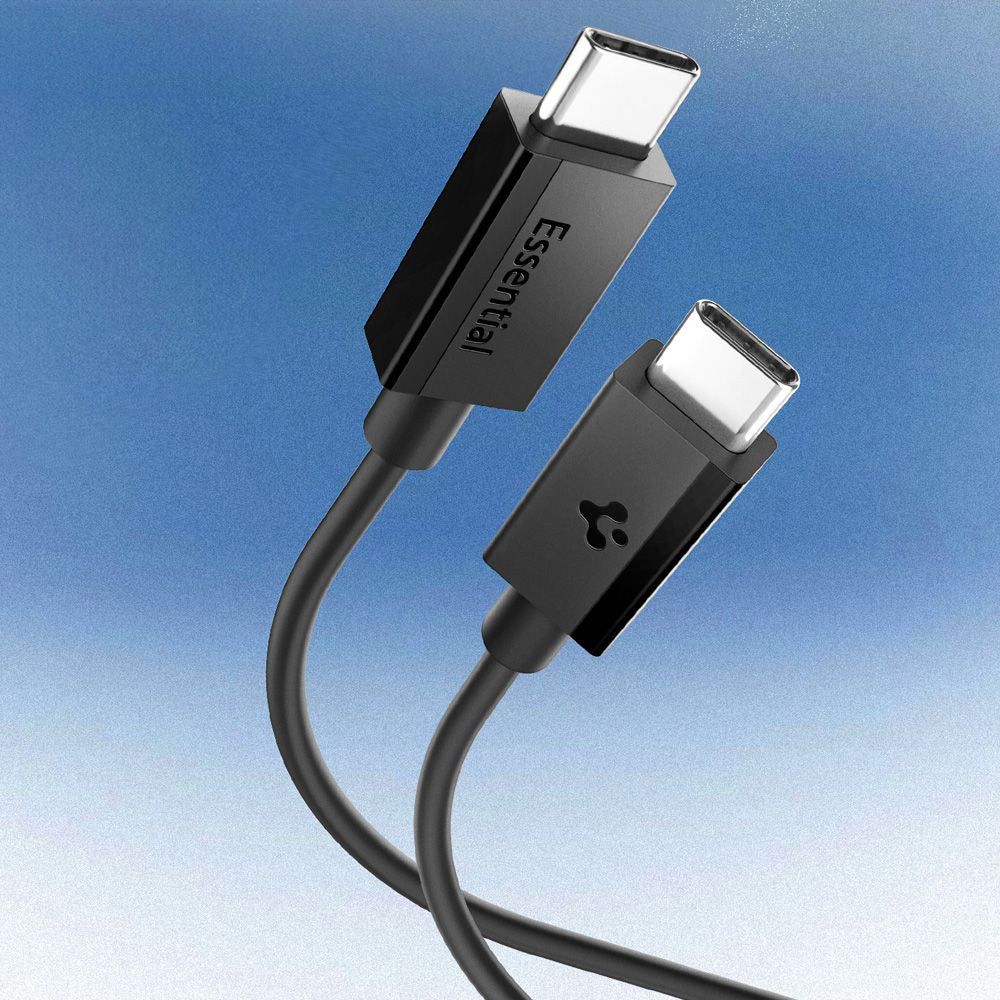 Cablu Spigen Essential EB6020CC USB-C la USB-C 2 m – Negru – imagine 3