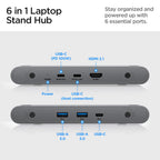 Suport laptop Spigen LD204H cu hub – imagine 7