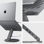 Suport laptop Spigen LD204H cu hub – imagine 3
