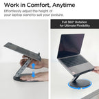 Suport laptop Spigen LD204H cu hub – imagine 5