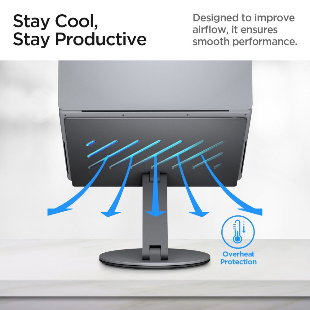 Suport laptop Spigen LD204H cu hub – imagine 6