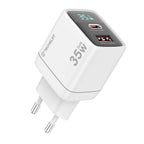 Încărcător priză GaN 35W cu afișaj LED, alb – Techsuit CH3 – imagine 2