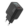 Încărcător priză GaN 35W cu afișaj LED, negru – Techsuit CH3 – imagine 1