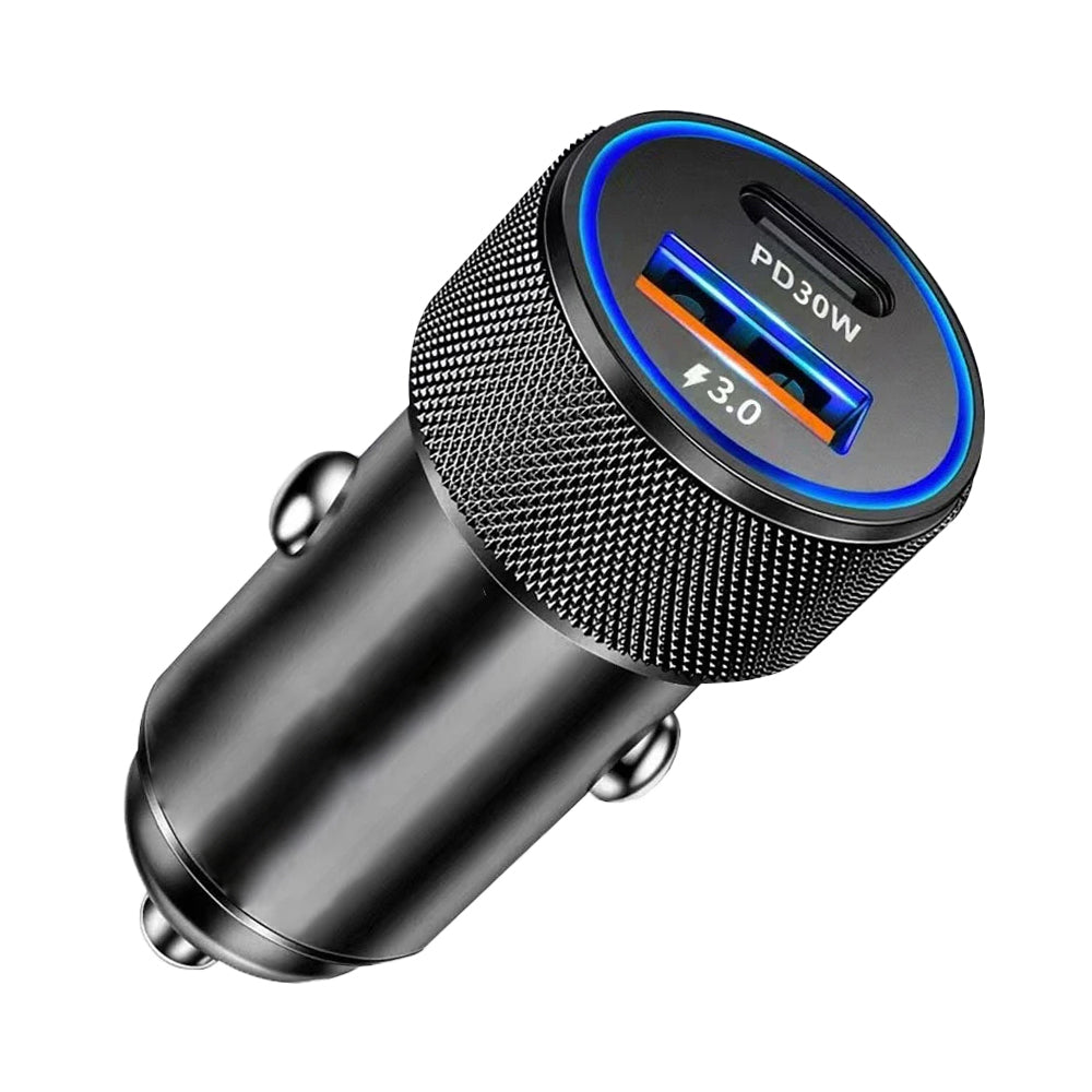 Încărcător auto Techsuit VoltDuo USB-C 30W + USB-A QC3.0 – imagine 2