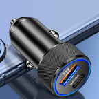 Încărcător auto Techsuit VoltDuo USB-C 30W + USB-A QC3.0 – imagine 4