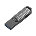 Memorie USB 3.0 256 GB, carcasă metalică, gri închis – Techsuit THSM33 – imagine 3