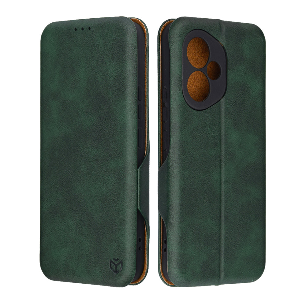 Husă Honor 400 flip Techsuit Safe Wallet Plus, verde – imagine 4