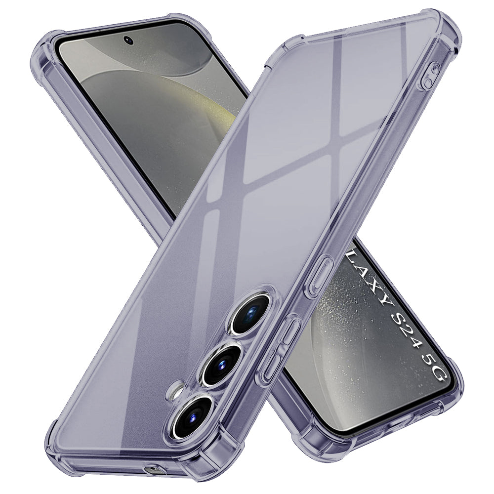 Husă transparentă Techsuit Shockproof Clear Silicone Galaxy S24 – Negru fumuriu – imagine 2