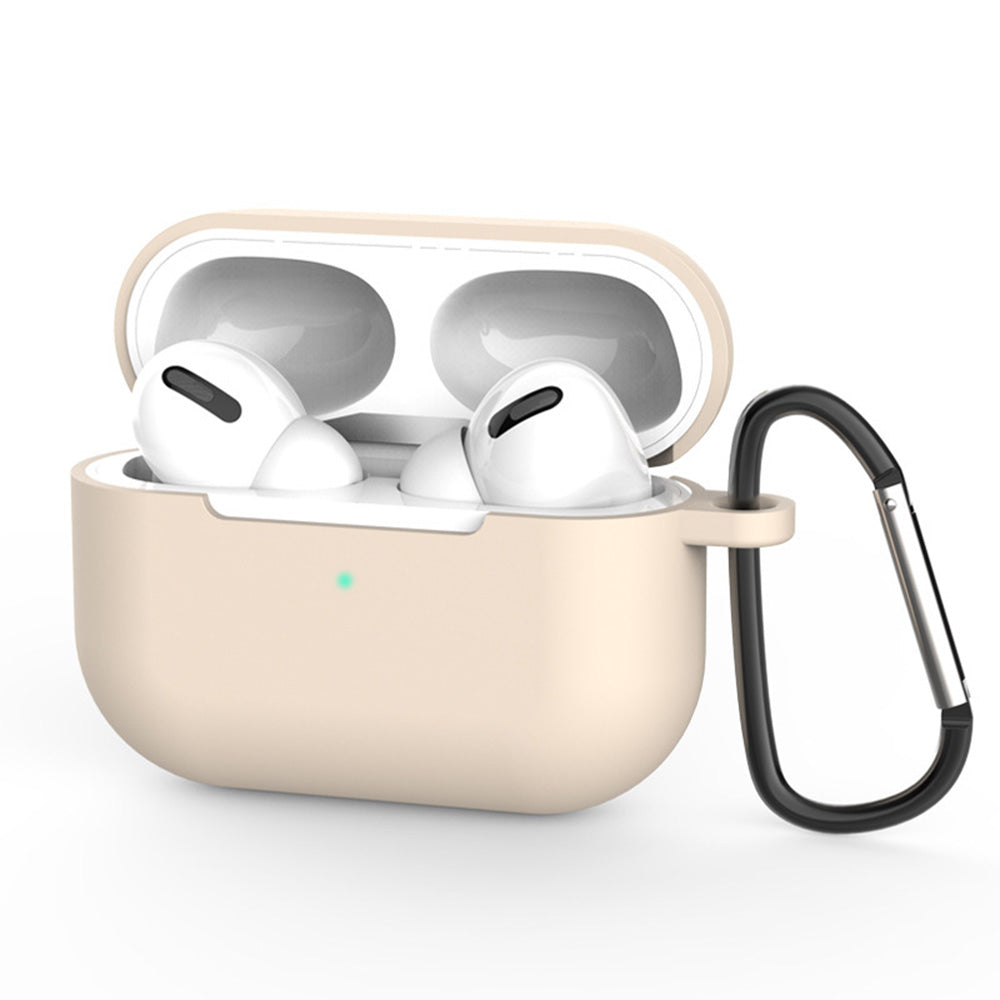 Husă silicon AirPods Pro 3, ultra-subțire, bej crem – Techsuit – imagine 1