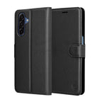 Husă tip portofel Techsuit Leather Folio Galaxy A17 5G – Negru – imagine 1