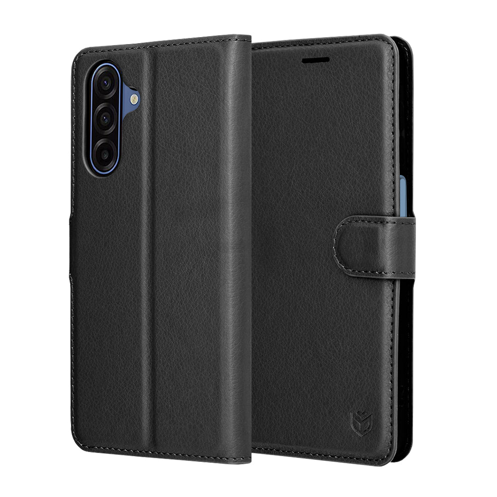 Husă tip portofel Techsuit Leather Folio Galaxy A17 5G – Negru – imagine 1