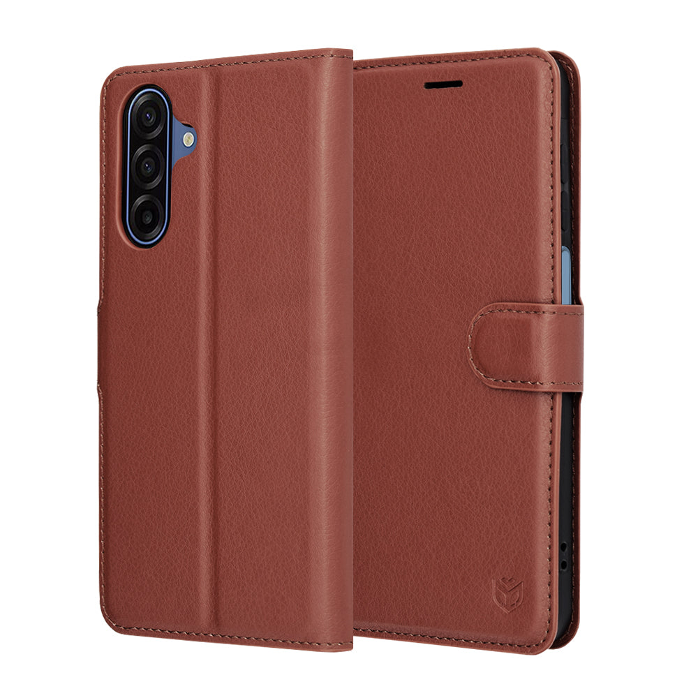 Husă tip portofel Techsuit Leather Folio Galaxy A17 5G – Maro – imagine 7